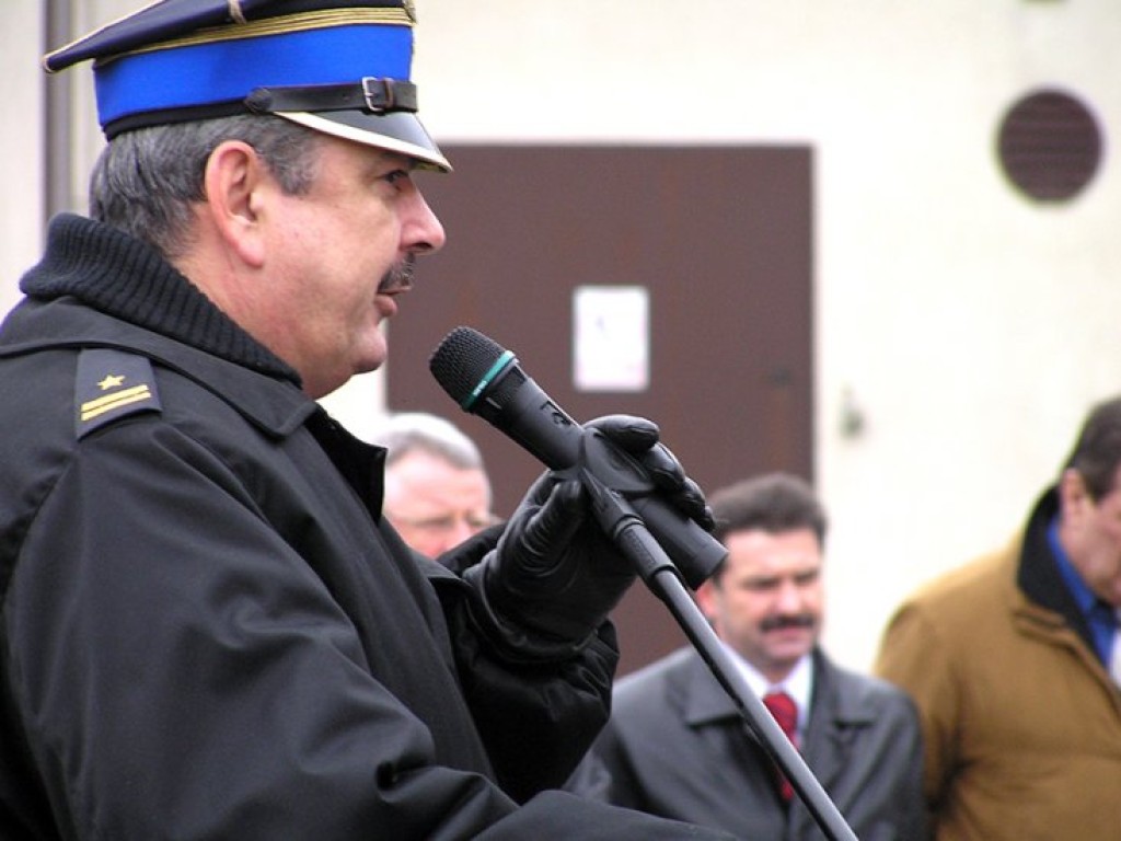 Przekazanie Jednostce Ratowniczo-Gaśniczej w Chrzanowie ciężkiego samochodu Scania P380 - 22.02.2008 r.