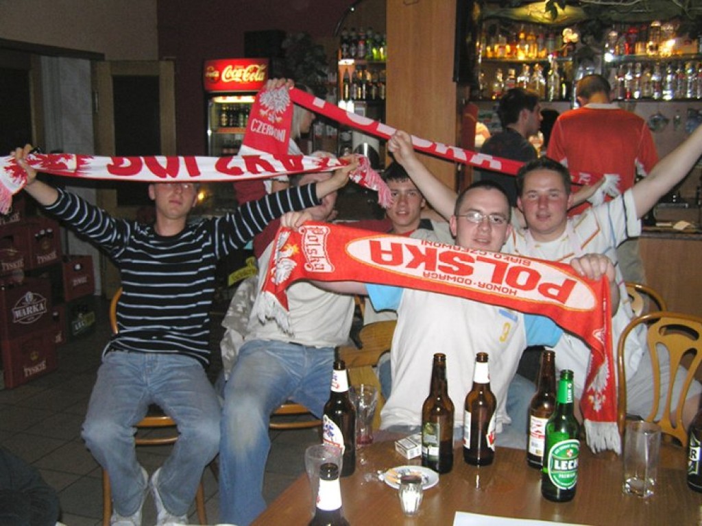 Libiąscy kibice podczas meczu Polska-Niemcy - 8.06.08