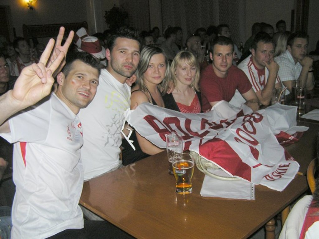 Libiąscy kibice podczas meczu Polska-Niemcy - 8.06.08