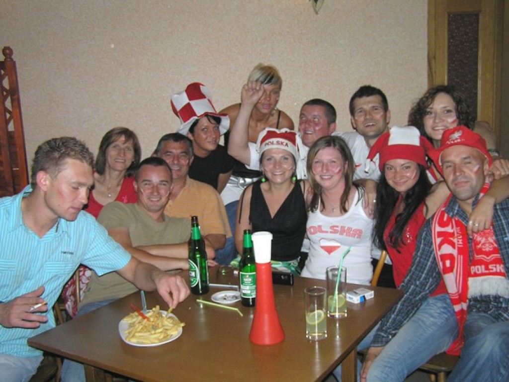 Libiąscy kibice podczas meczu Polska-Niemcy - 8.06.08