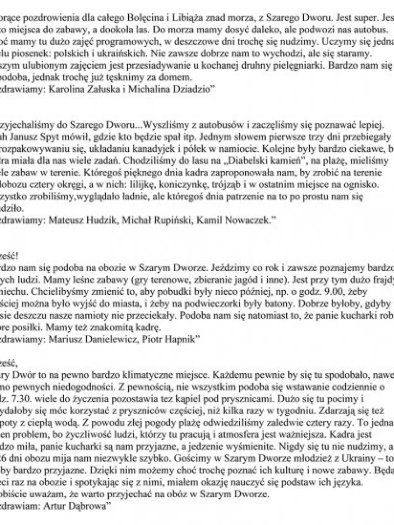 25 lat bazy obozowej w Szarym Dworze 19-20 lipca 2008 r.
