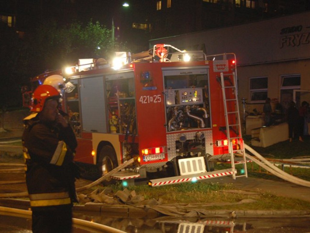 Pożar pawilonu przy ul. Wyszyńskiego w Chrzanowie - 1.09.2008