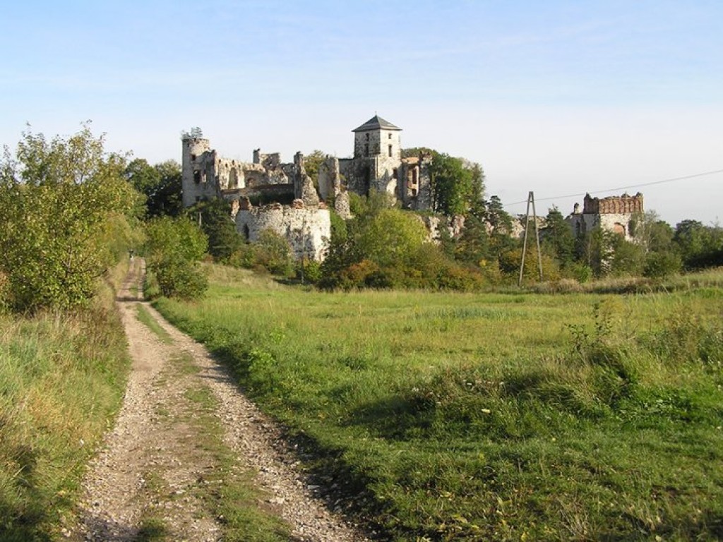 Ruiny zamku Tenczyn i pałac Potockich w Krzeszowicach - październik 2008 r.