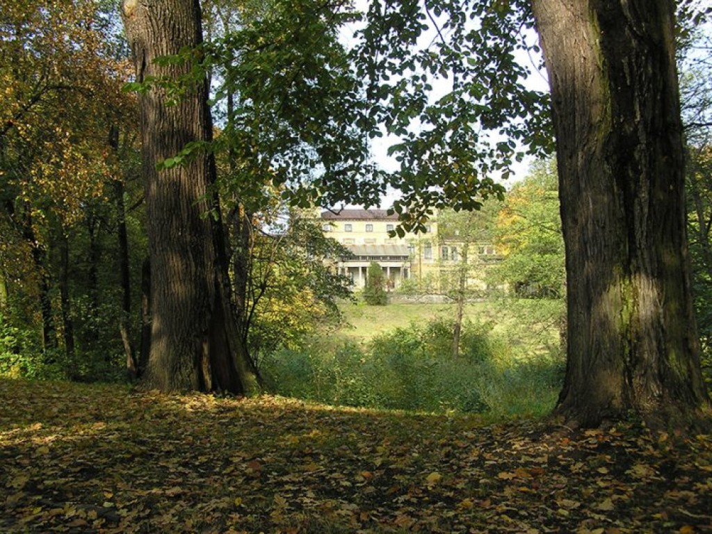 Ruiny zamku Tenczyn i pałac Potockich w Krzeszowicach - październik 2008 r.