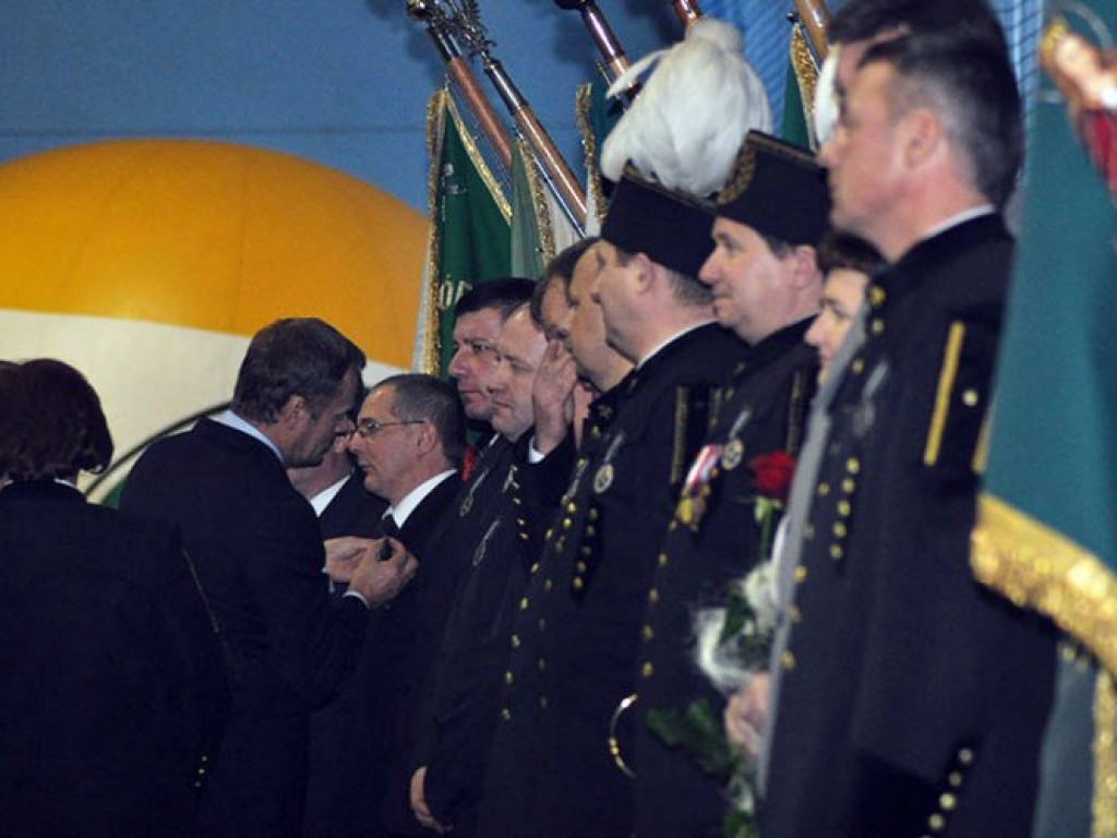 Premier Donald Tusk na Barbórce w Libiążu – 4.12.2009