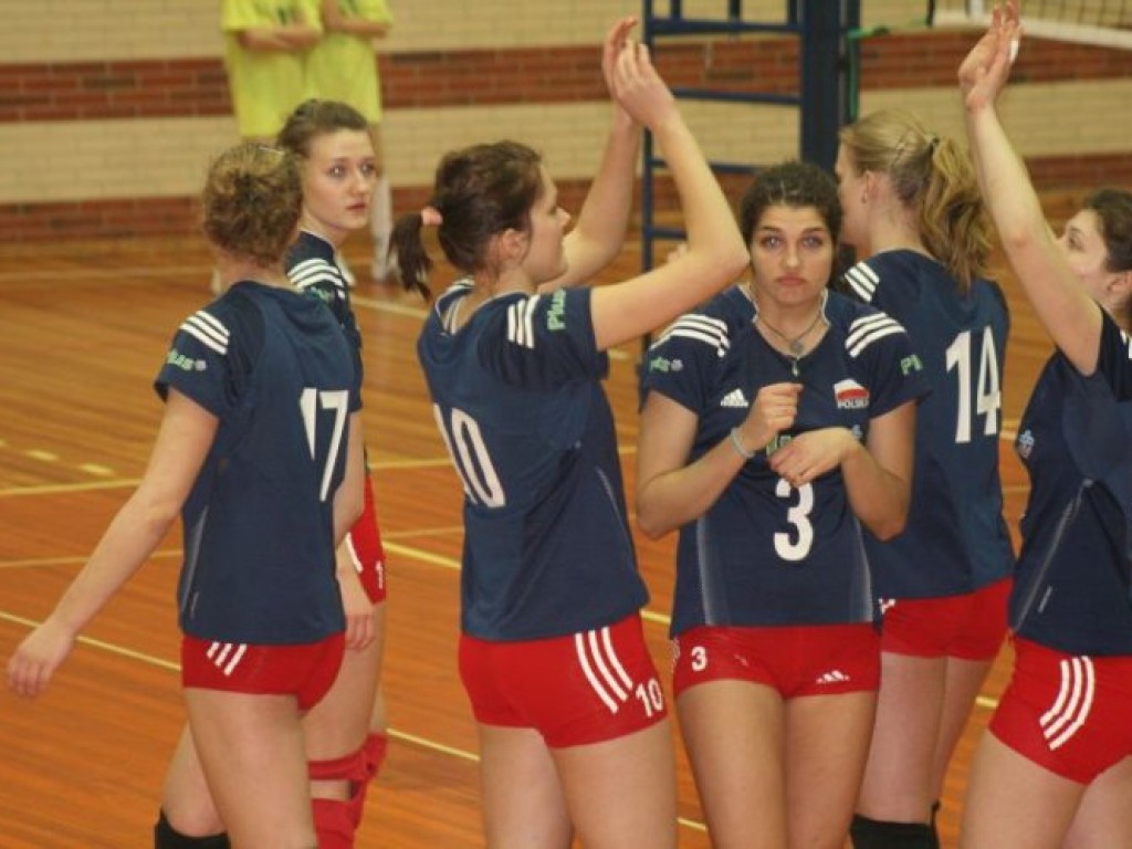 Mecz juniorskich reprezentacji siatkarek Polski i Słowacji - Chrzanów 29.12.2009