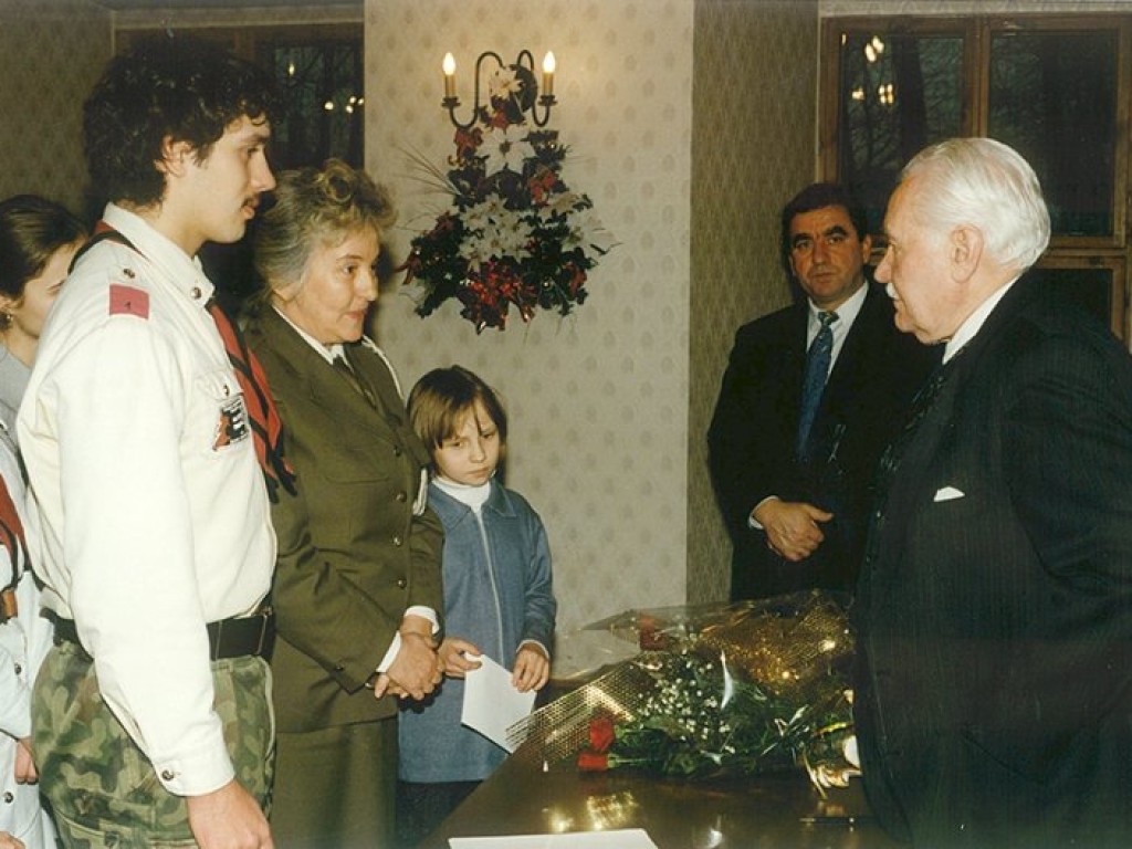 Dwie wizyty ostatniego prezydenta RP na uchodźstwie Ryszarda Kaczorowskiego w Trzebini - styczeń, czerwiec 1998 r.