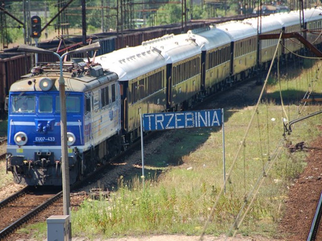 Chrzanów-Trzebinia. Przejazd pociągu Orient Express - 9.07.2010 r.
