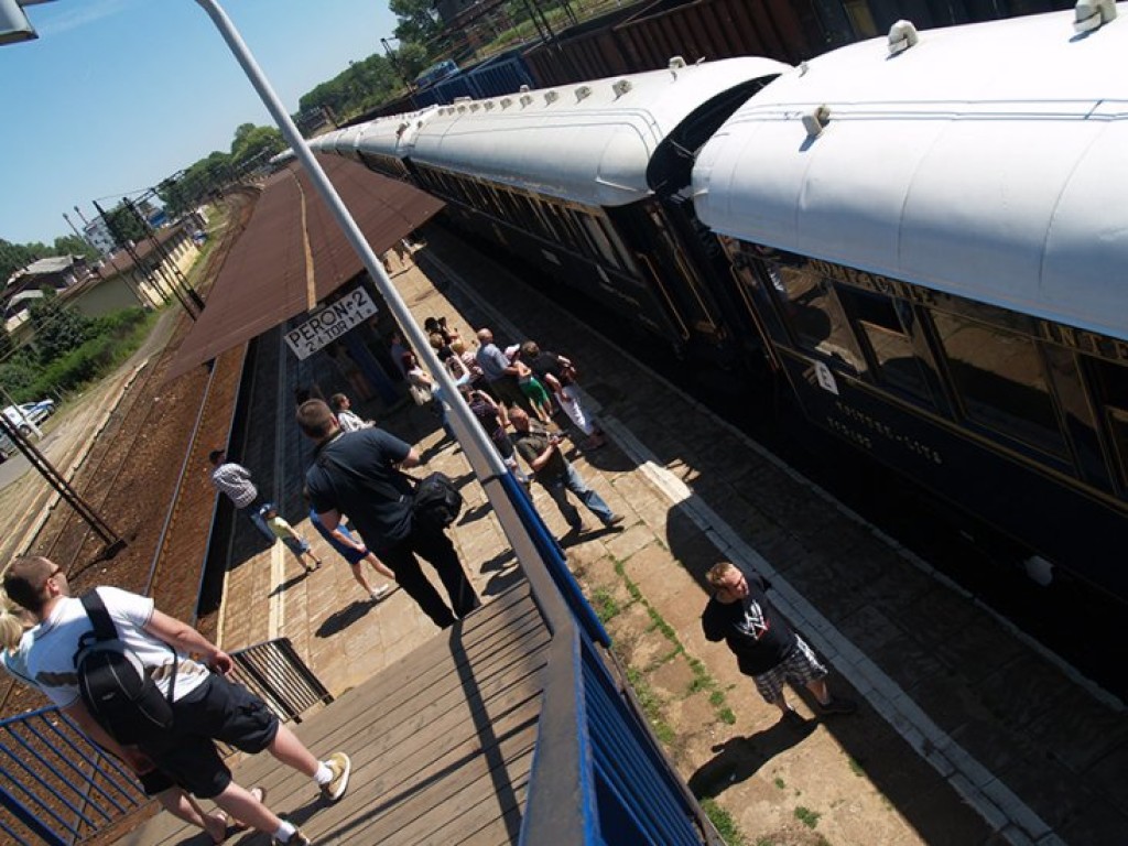Chrzanów-Trzebinia. Przejazd pociągu Orient Express - 9.07.2010 r.