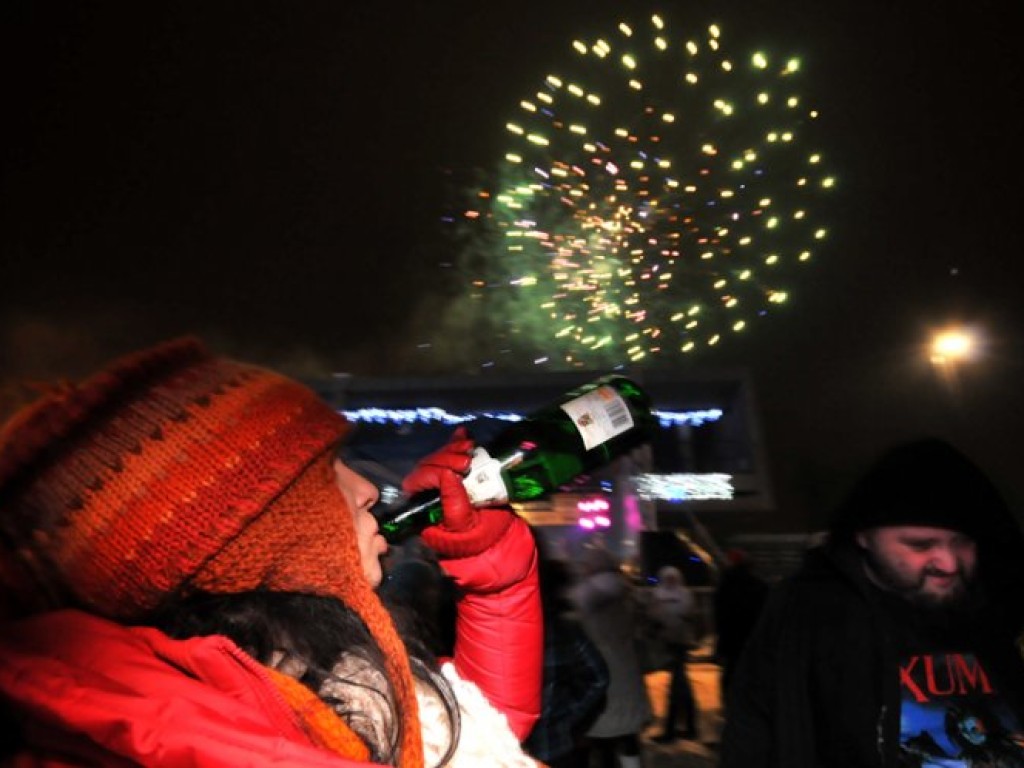 Powitanie Nowego Roku 2011 na Placu Tysiąclecia w Chrzanowie - 1.01.2011 r.