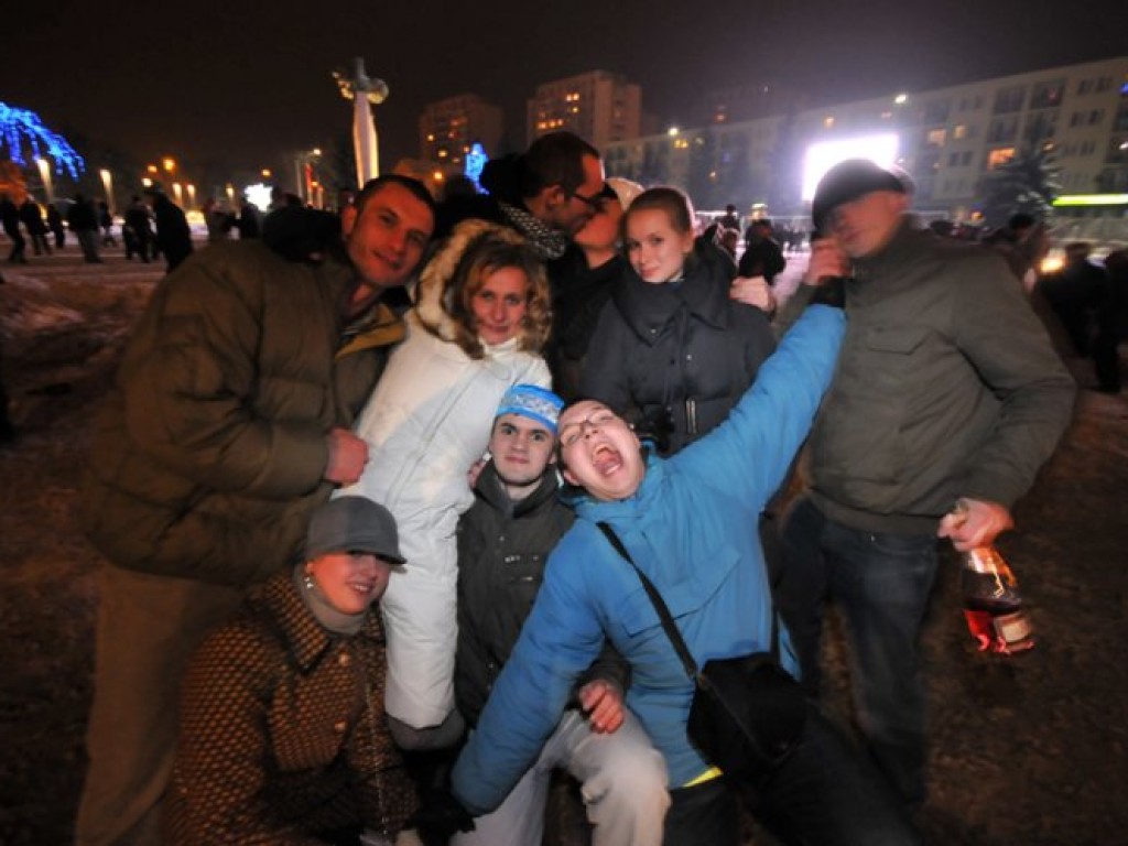 Powitanie Nowego Roku 2011 na Placu Tysiąclecia w Chrzanowie - 1.01.2011 r.