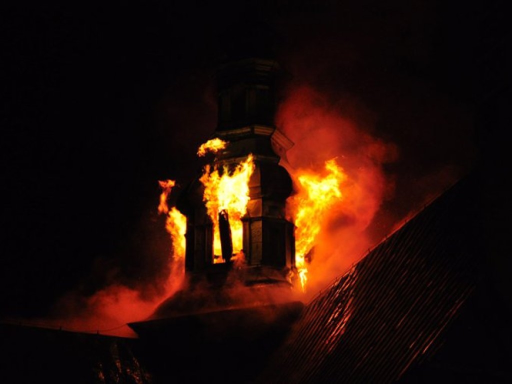 Pożar klasztoru w Alwerni - 6-7.03.2011