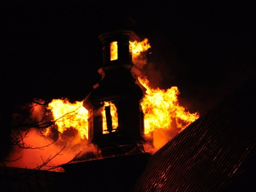 Pożar klasztoru w Alwerni - 6-7.03.2011