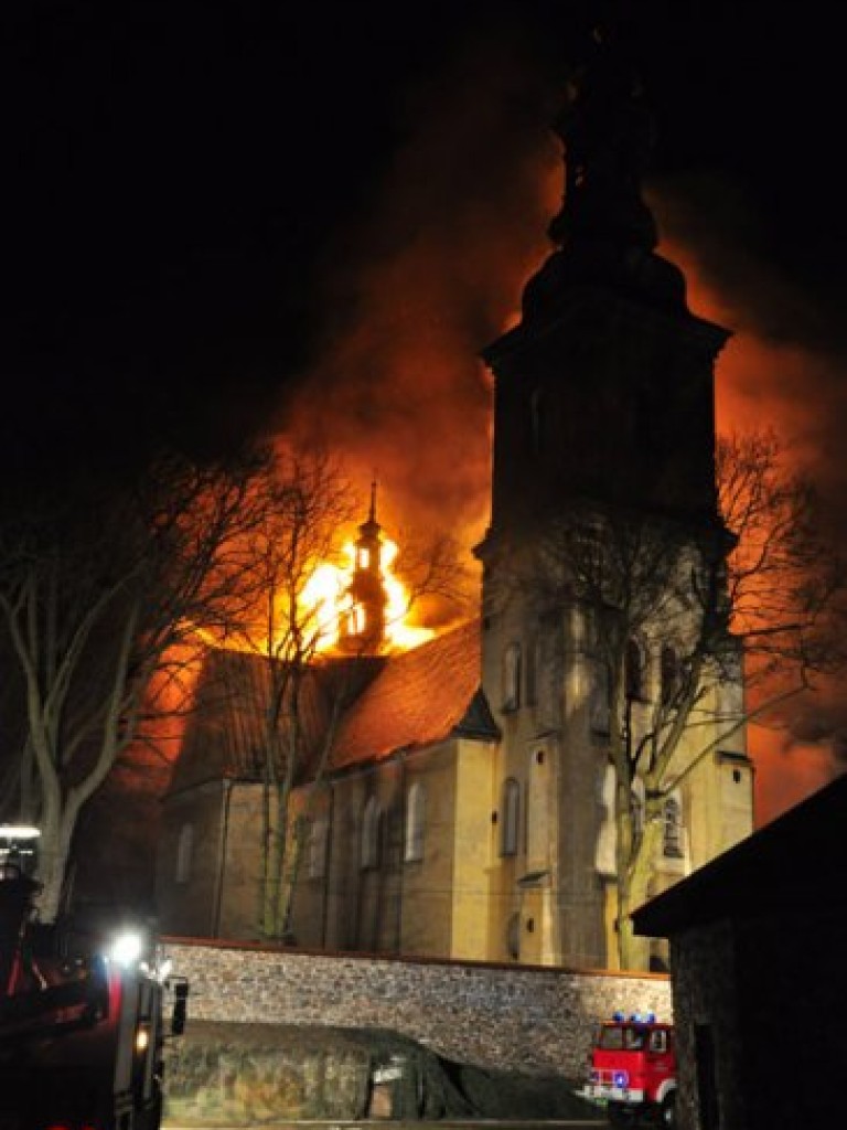 Pożar klasztoru w Alwerni - 6-7.03.2011