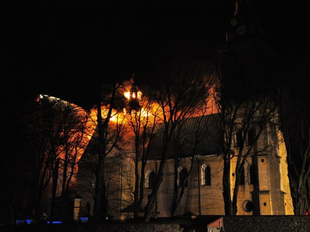 Pożar klasztoru w Alwerni - 6-7.03.2011