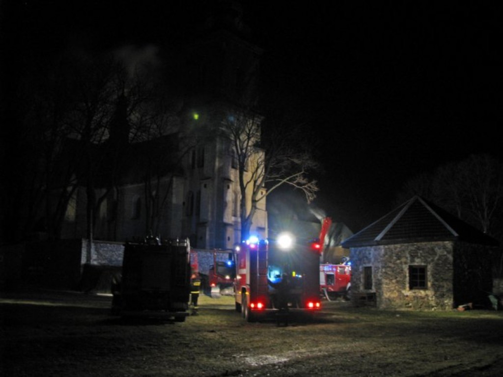 Pożar klasztoru w Alwerni - 6-7.03.2011