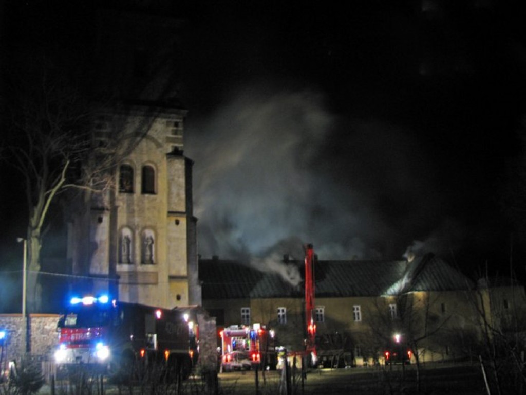 Pożar klasztoru w Alwerni - 6-7.03.2011