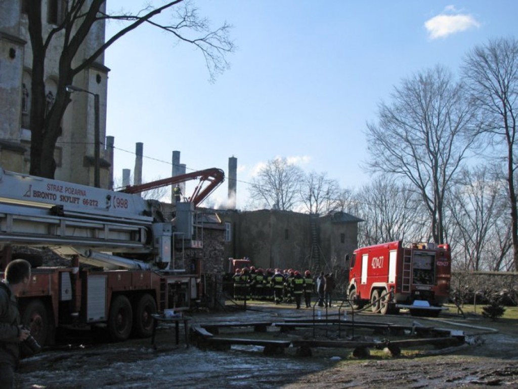 Pożar klasztoru w Alwerni - 6-7.03.2011