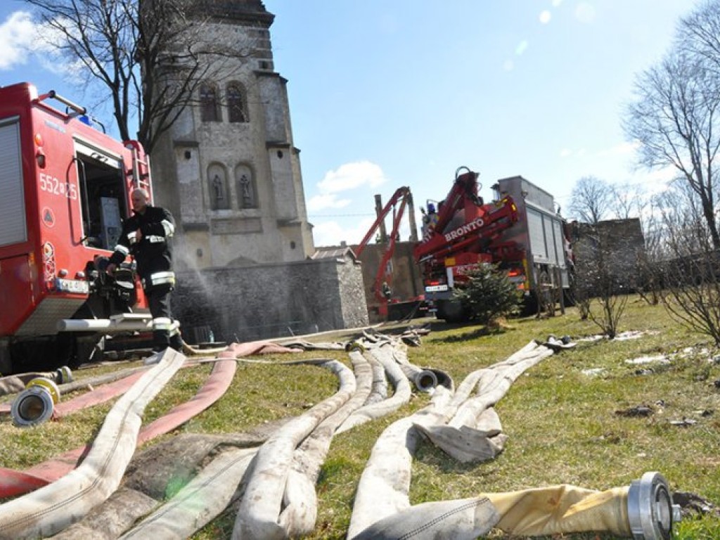 Pożar klasztoru w Alwerni - 6-7.03.2011