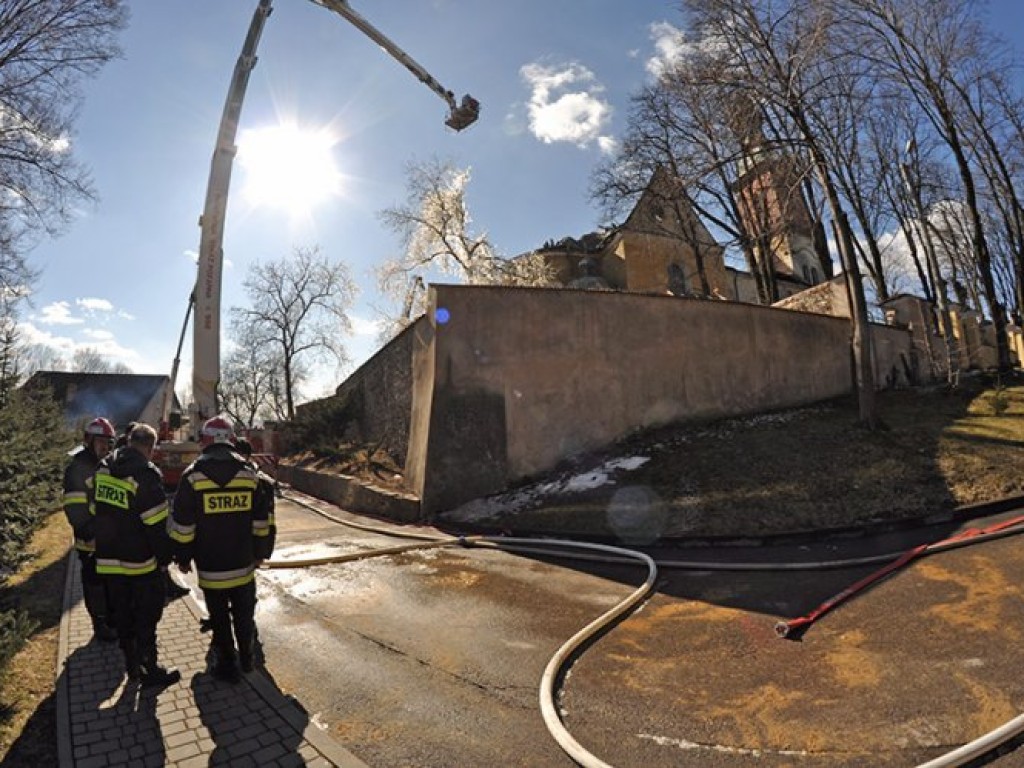 Pożar klasztoru w Alwerni - 6-7.03.2011