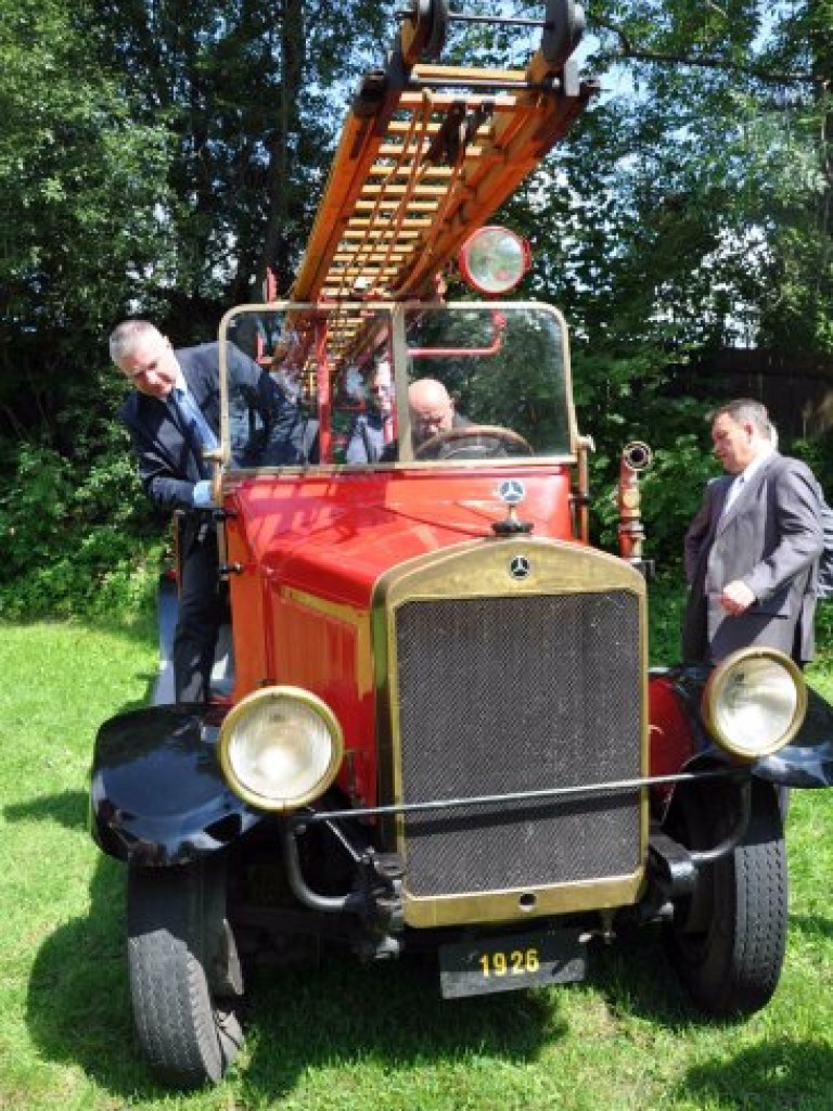 Bogdan Zdrojewski, minister kultury, oraz rzecznik rządu Paweł Graś odwiedzili Alwernię 14.08.2011