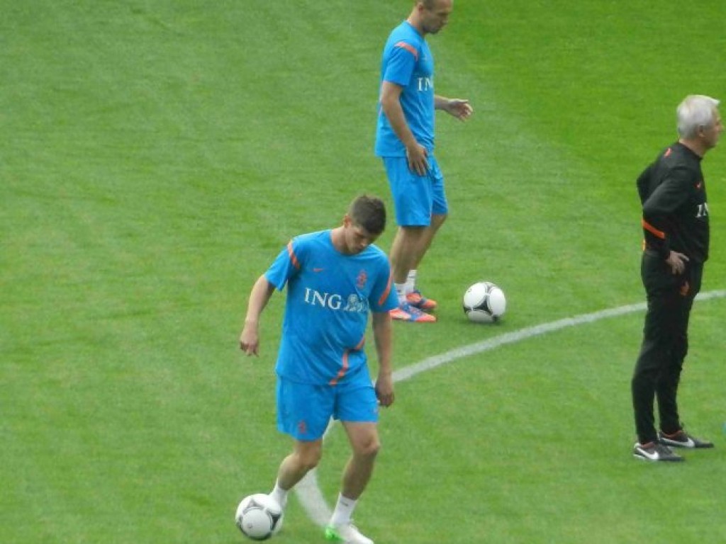 Trening piłkarskiej reprezentacji Holandii w Krakowie -06.06.2012 r.