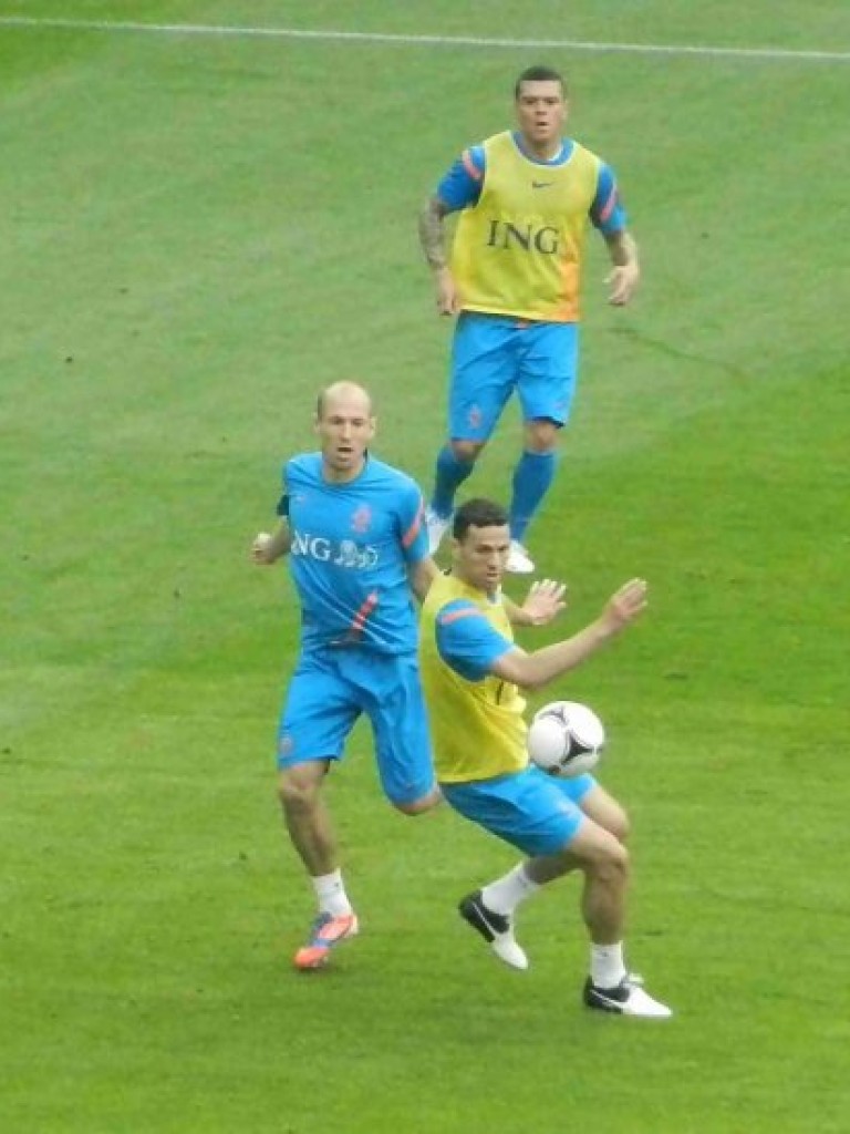 Trening piłkarskiej reprezentacji Holandii w Krakowie -06.06.2012 r.