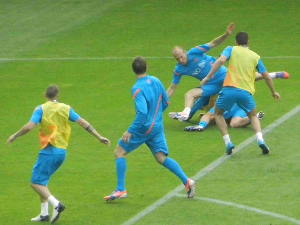 Trening piłkarskiej reprezentacji Holandii w Krakowie -06.06.2012 r.