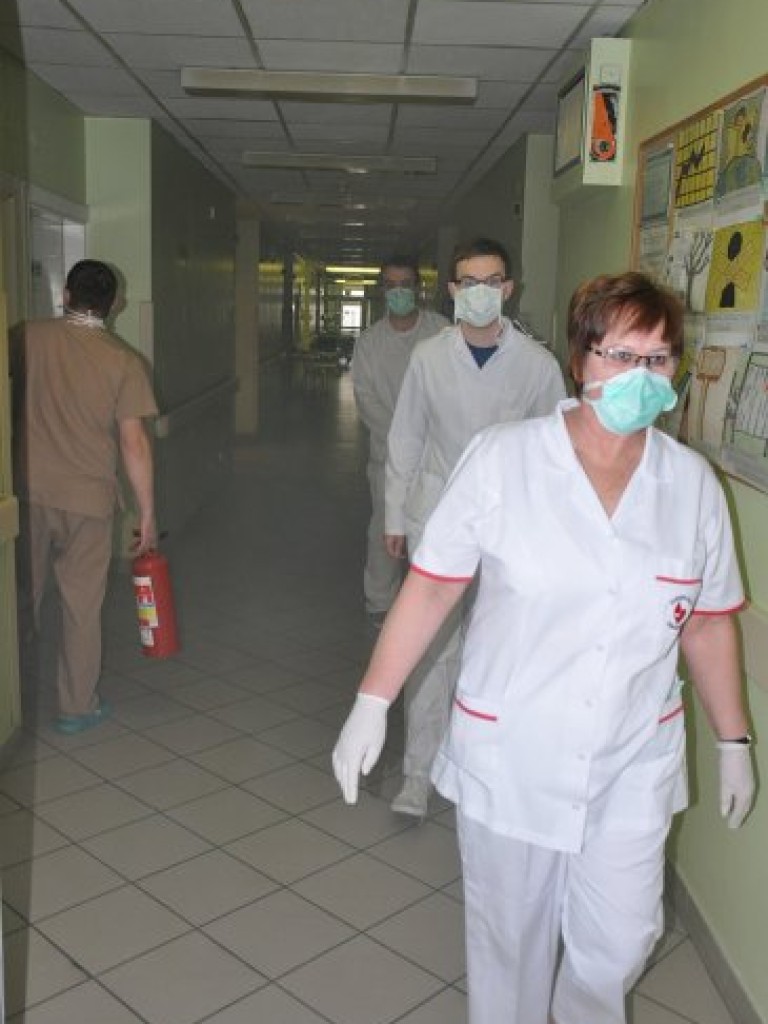 Ćwiczenia pożarnicze w Szpitalu Powiatowym w Chrzanowie – 20.11.2012