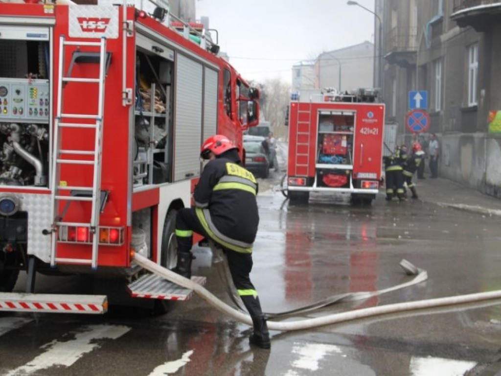 Pożar kamienicy przy ul. 3 Maja w Chrzanowie - 10.01.2013 r.