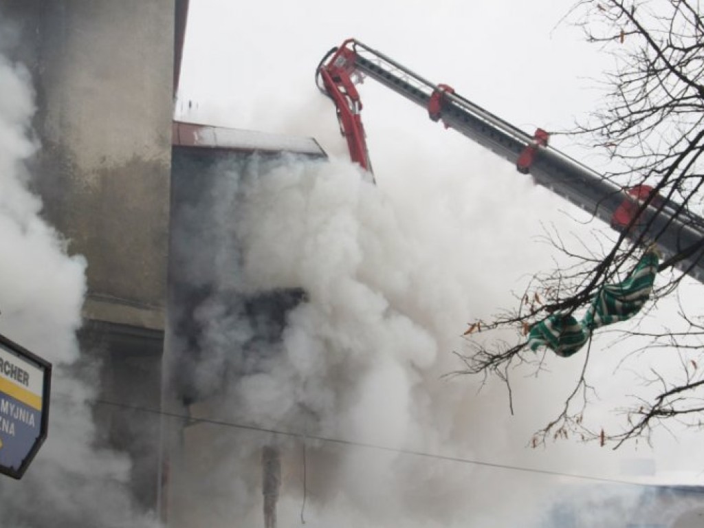 Pożar kamienicy przy ul. 3 Maja w Chrzanowie - 10.01.2013 r.