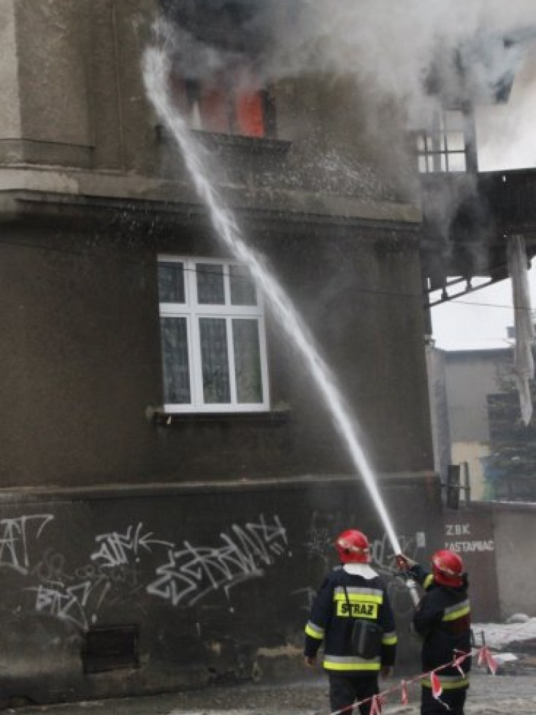 Pożar kamienicy przy ul. 3 Maja w Chrzanowie - 10.01.2013 r.