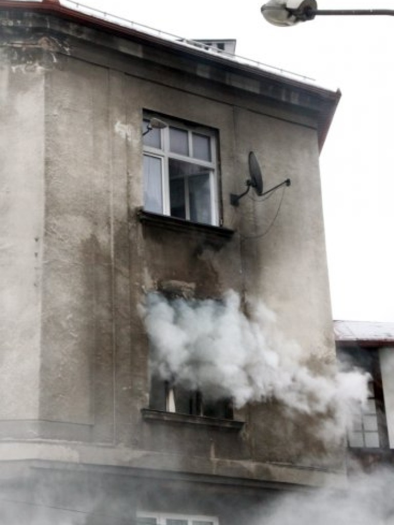 Pożar kamienicy przy ul. 3 Maja w Chrzanowie - 10.01.2013 r.