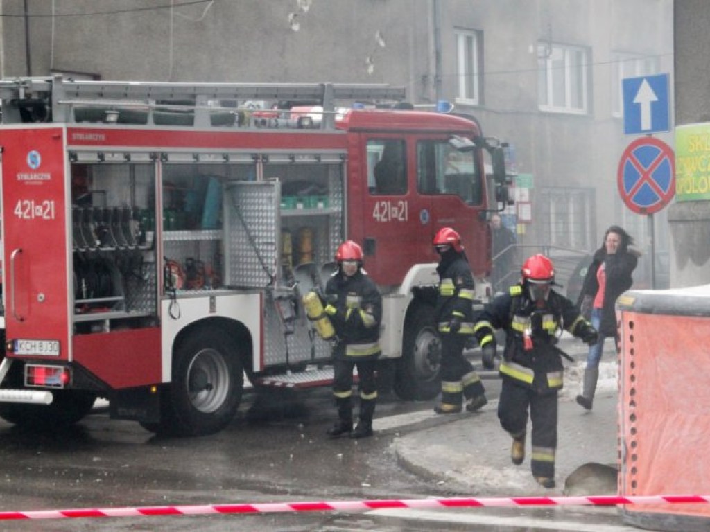 Pożar kamienicy przy ul. 3 Maja w Chrzanowie - 10.01.2013 r.