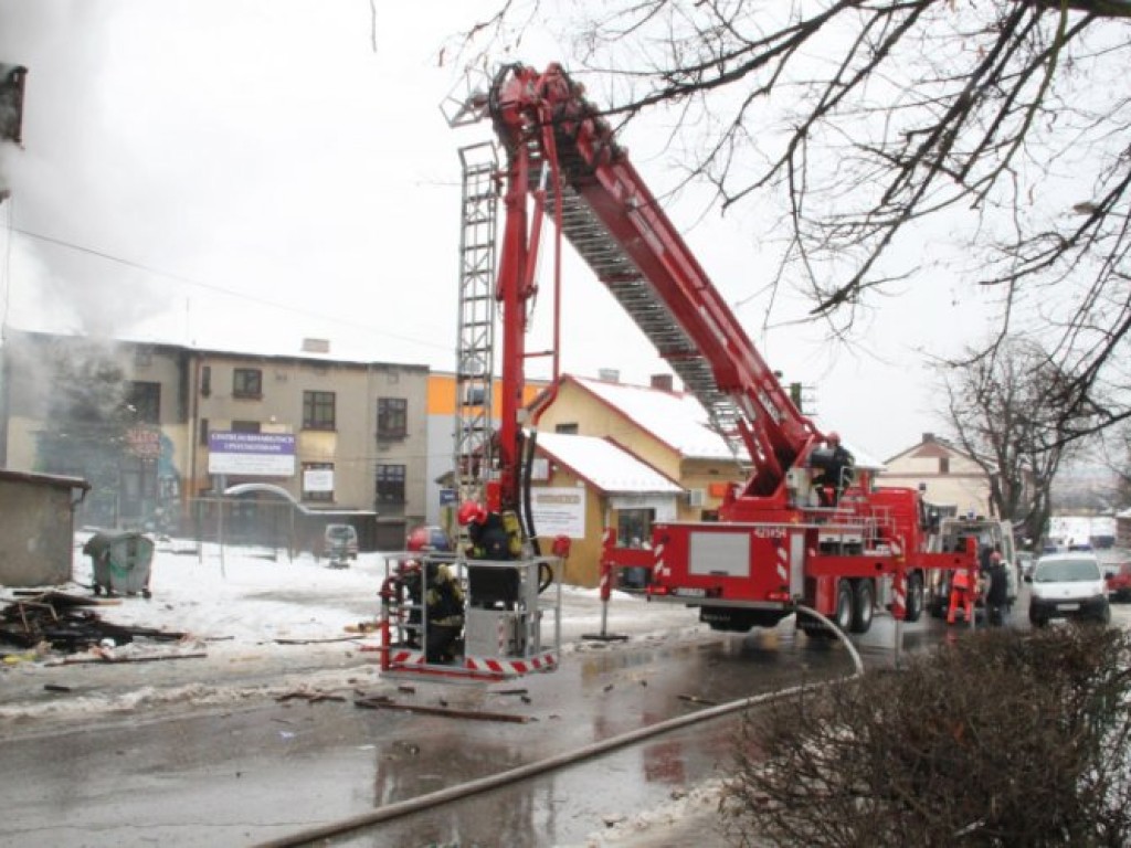 Pożar kamienicy przy ul. 3 Maja w Chrzanowie - 10.01.2013 r.