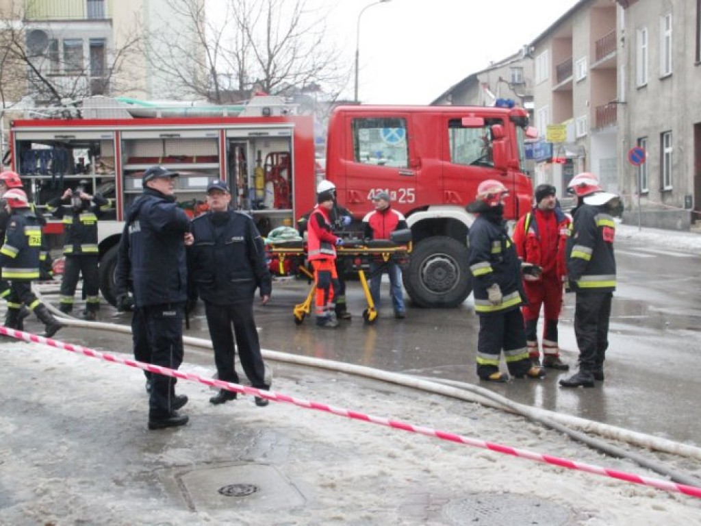Pożar kamienicy przy ul. 3 Maja w Chrzanowie - 10.01.2013 r.