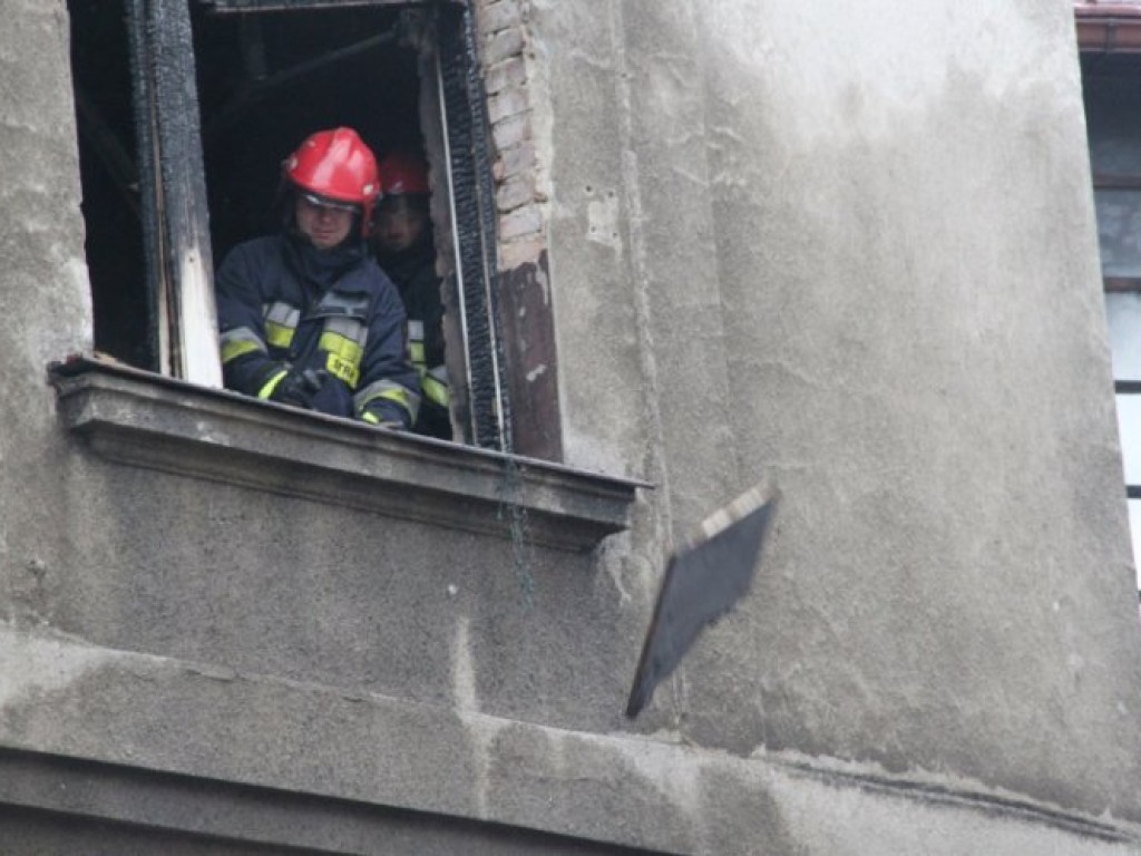 Pożar kamienicy przy ul. 3 Maja w Chrzanowie - 10.01.2013 r.
