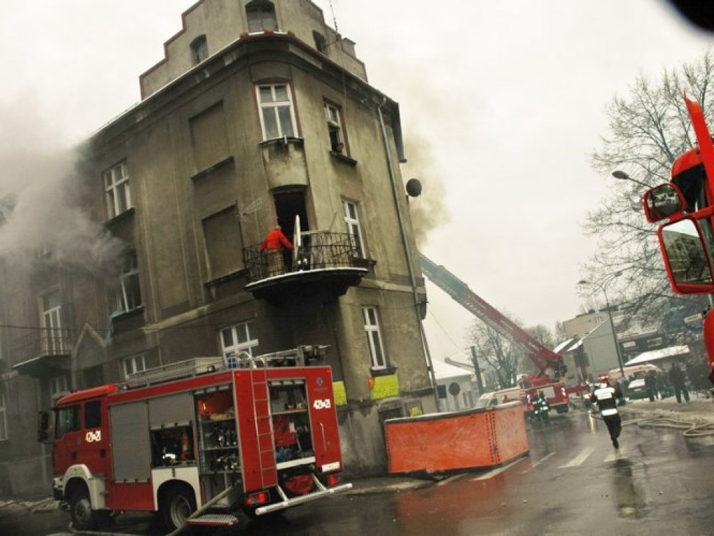 Pożar kamienicy przy ul. 3 Maja w Chrzanowie - 10.01.2013 r.