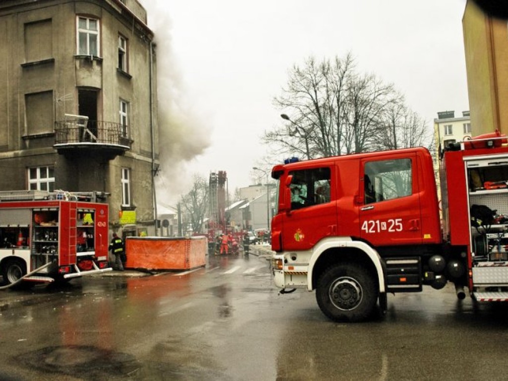 Pożar kamienicy przy ul. 3 Maja w Chrzanowie - 10.01.2013 r.