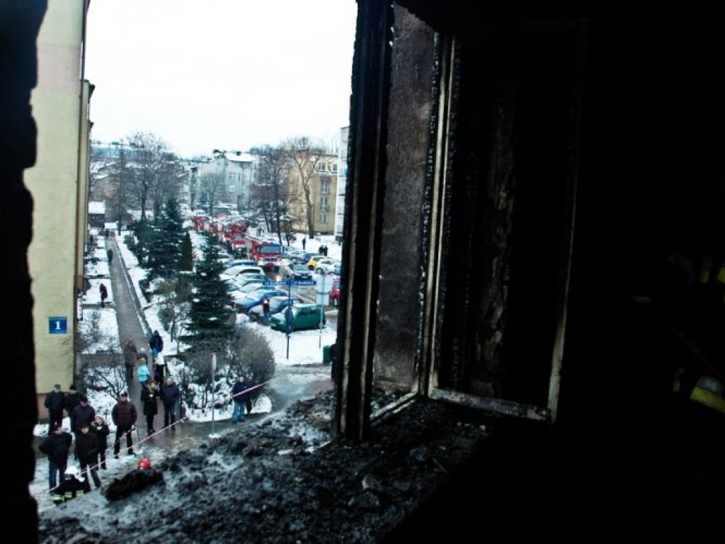 Pożar kamienicy przy ul. 3 Maja w Chrzanowie - 10.01.2013 r.