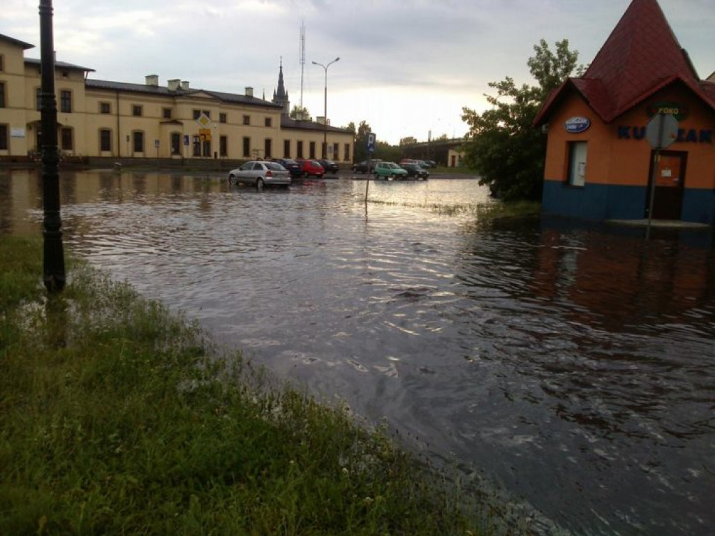 Niedzielna ulewa - Trzebinia PKP