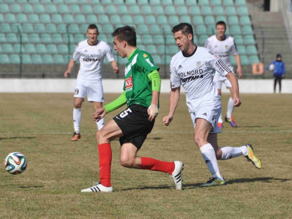 Mecz I ligi GKS Tychy - Arka Gdynia - 09.03.2014 r.