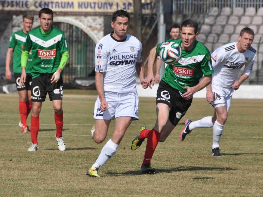 Mecz I ligi GKS Tychy - Arka Gdynia - 09.03.2014 r.