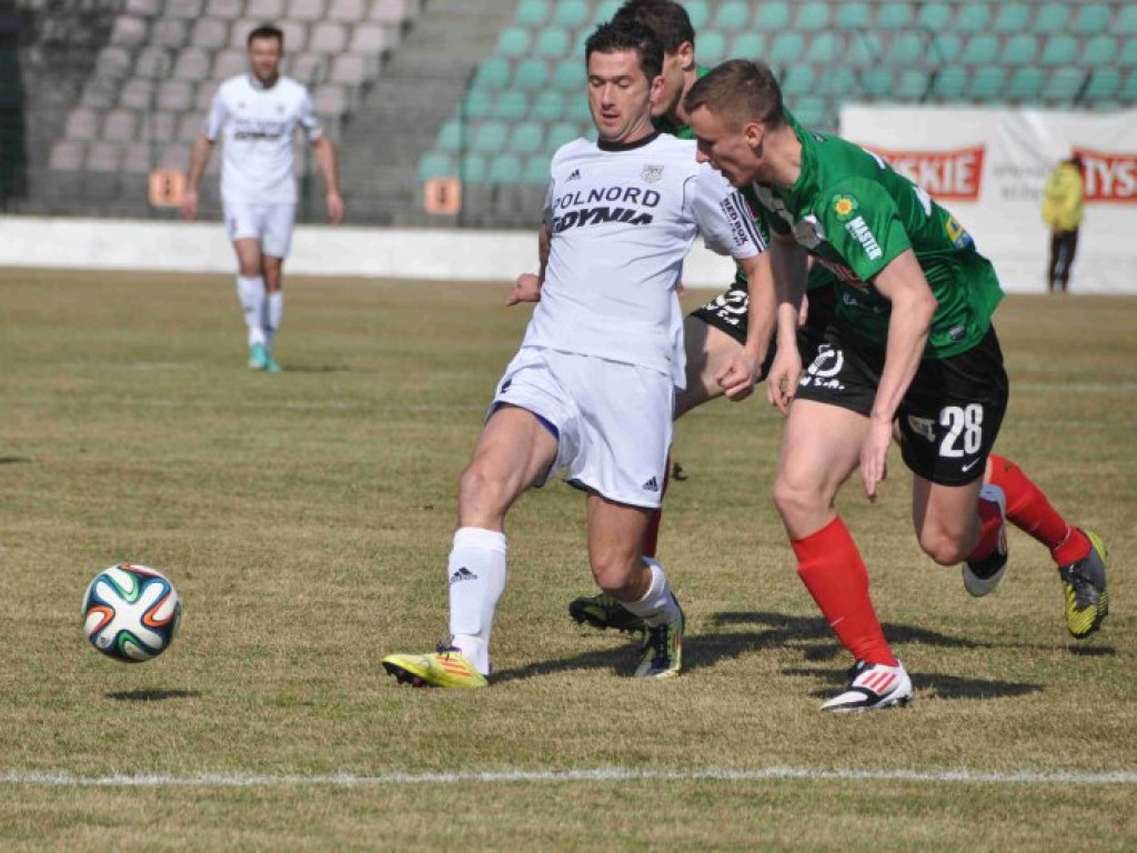 Mecz I ligi GKS Tychy - Arka Gdynia - 09.03.2014 r.
