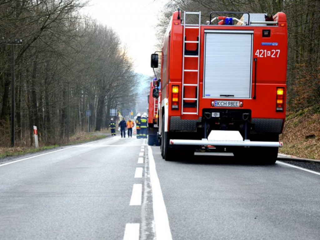 BRODŁA. Zapalił się samochód przewożący butle z gazem (ZDJĘCIA)