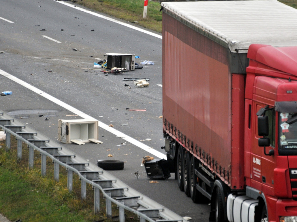 Karambol na autostradzie A4 - 7.11.2014