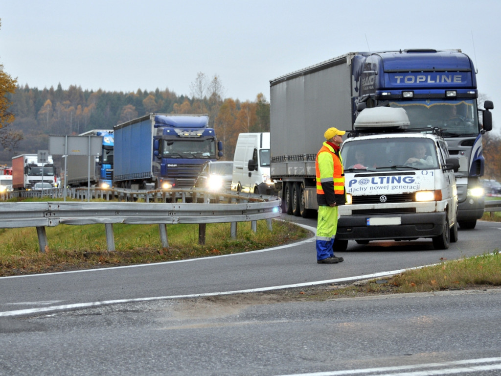 Karambol na autostradzie A4 - 7.11.2014