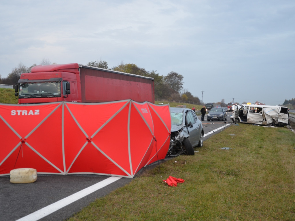 Karambol na autostradzie A4 - 7.11.2014