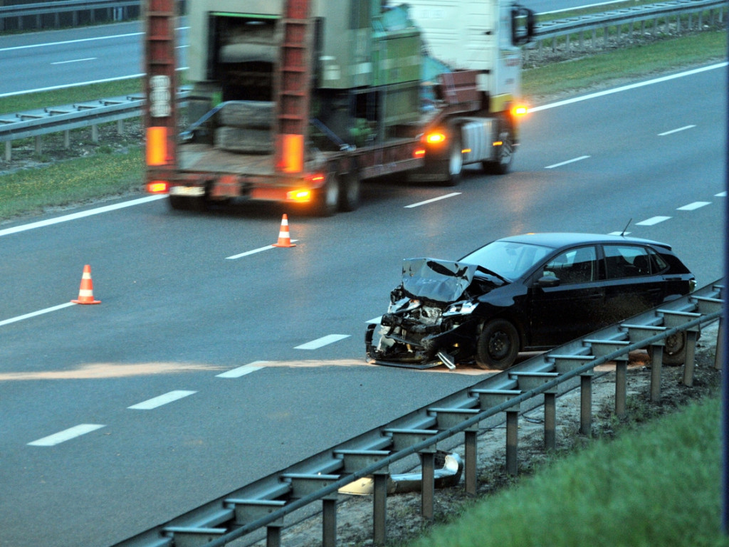 Wypadek na A4 w Chrzanowie