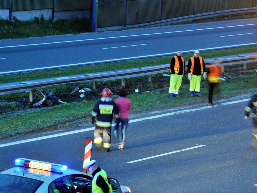 Wypadek na A4 w Chrzanowie